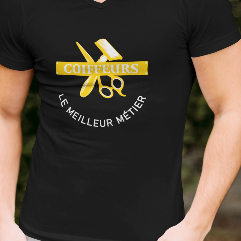 T-SHIRT COIFFEURS LE MEILLEUR MÉTIER POUR HOMME
