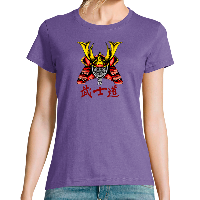 T-SHIRT SAMOURAI ROUGE FEMME 