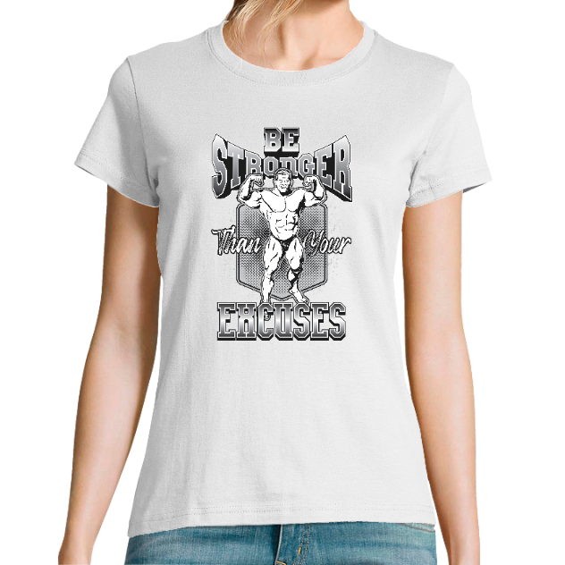 T-SHIRT BE STRONGER FEMME – T-shirt fitness motivation musculation