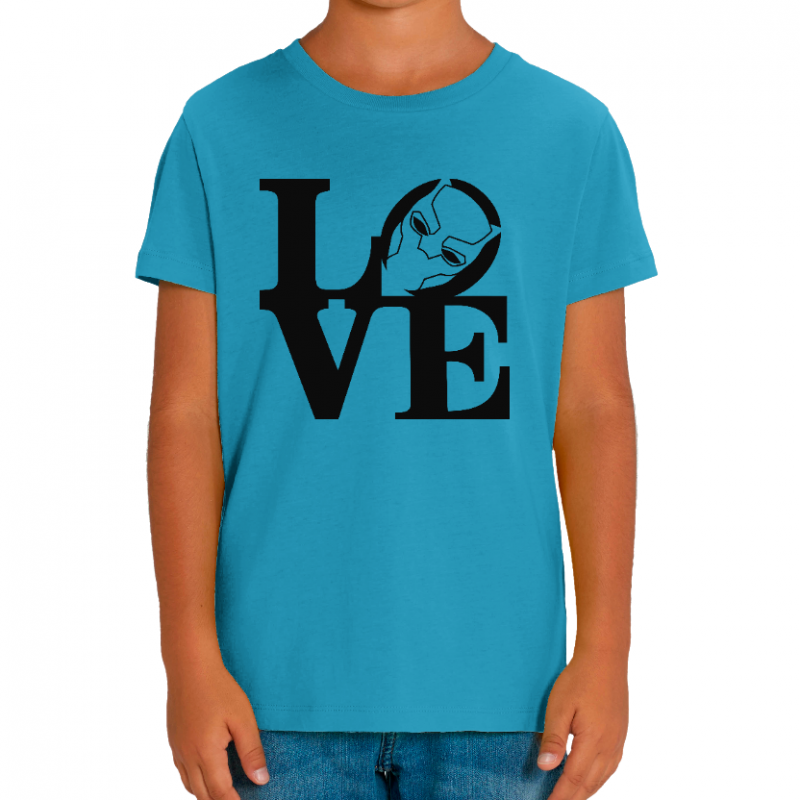 T-SHIRT BLACK PANTHER LOVE ENFANT