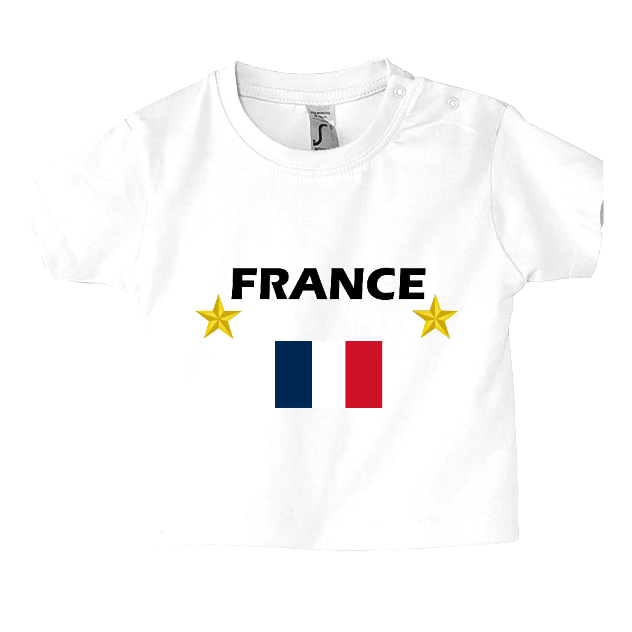 T-shirt Bébé France - Drapeau Tricolore   
