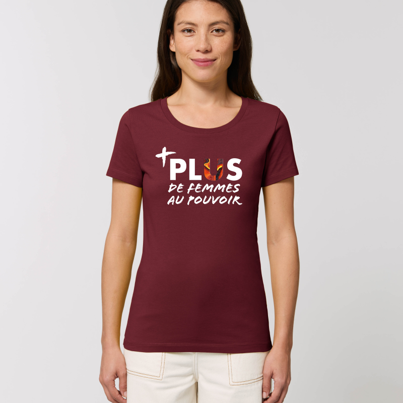 T-SHIRT FEMME - PLUS DE FEMMES AU POUVOIR