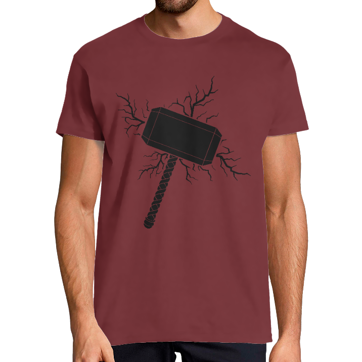 T-SHIRT LE MARTEAU DE THOR ET SES ÉCLAIRS HOMME