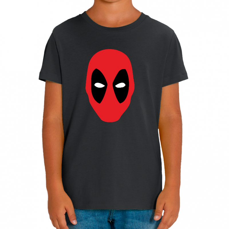 T-SHIRT DEADPOOL MASK ENFANT