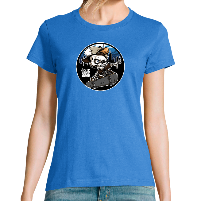 Face T-SHIRT SKATEBOARD WILL NOT DEAD FEMME