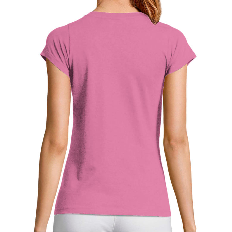 T-SHIRT FEMME COL V KLASSS VINTAGE "ICONIQUE OSS117" - Coupe très ajustée