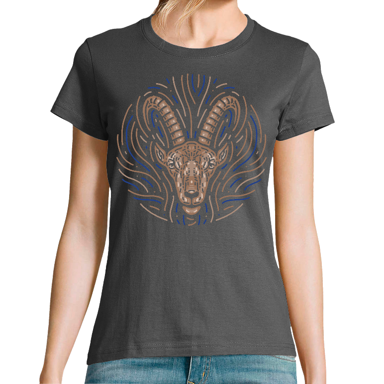 Face T-SHIRT FEMME - WESTERN CAPRICORN