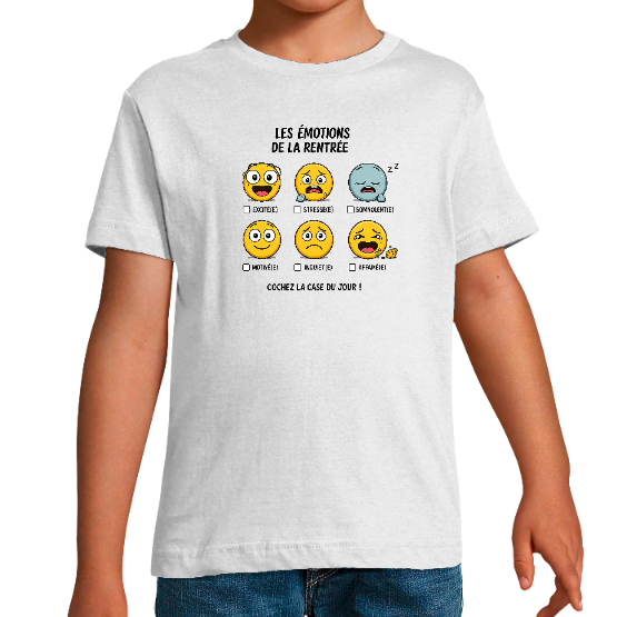 T-shirt garçon rentrée scolaire – Les émotions de la rentrée