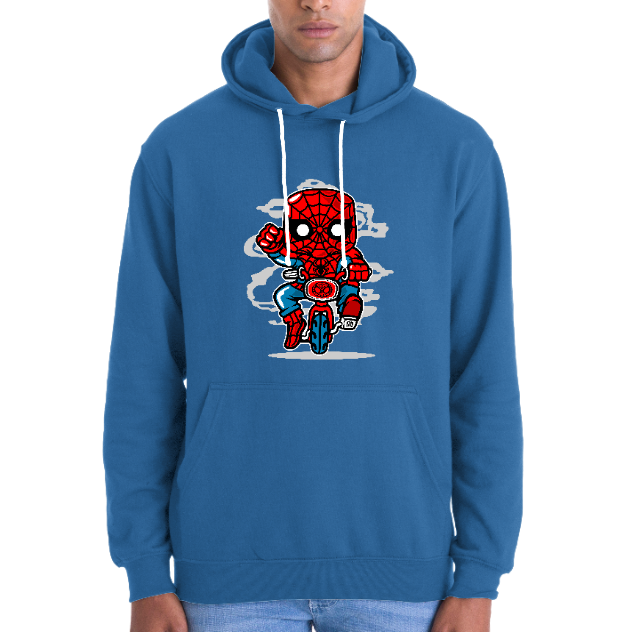 T-SHIRT SPIDERMAN SUR UNE MOTO UNISEXE