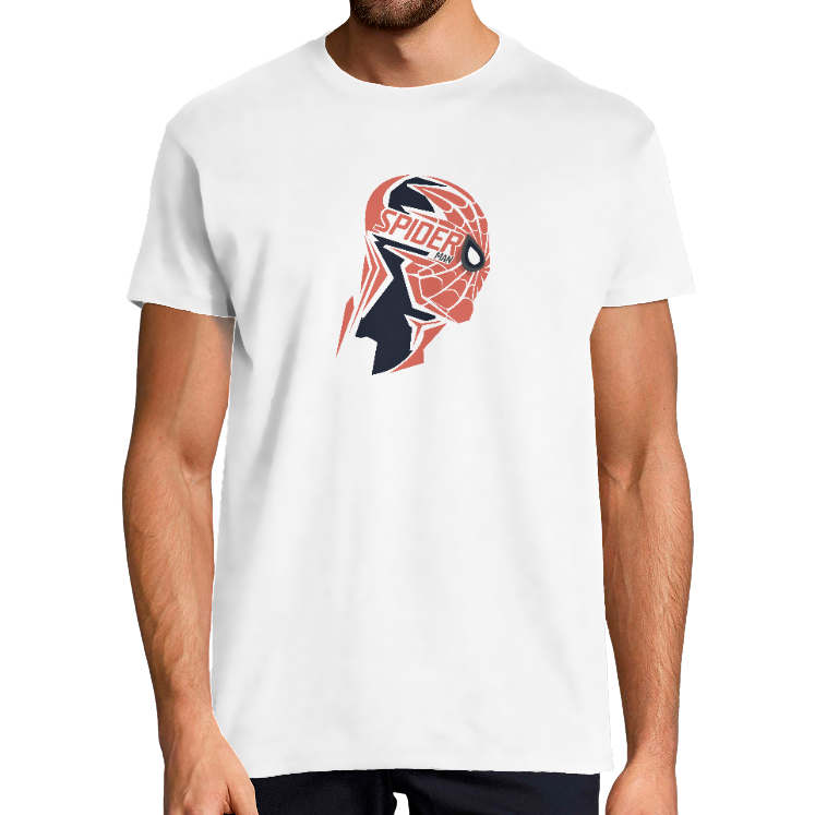 T-SHIRT LA FACE DE SPIDER-MAN HOMME