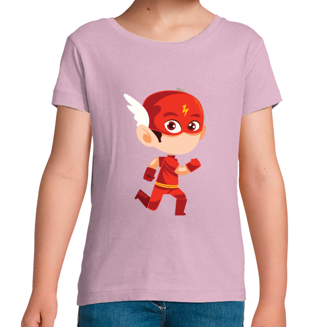 T-SHIRT SUPER-HÉROS VITESSE FILLE