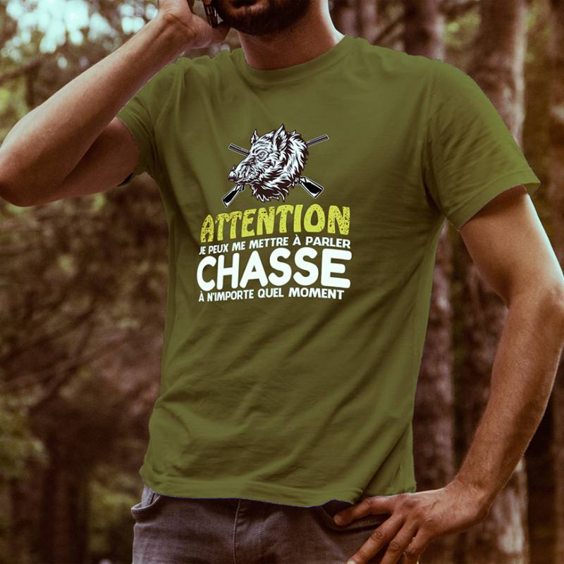 Tshirt humour Parler Chasse Sanglier