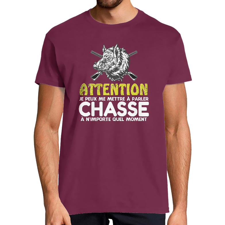 Tshirt humour Parler Chasse Sanglier