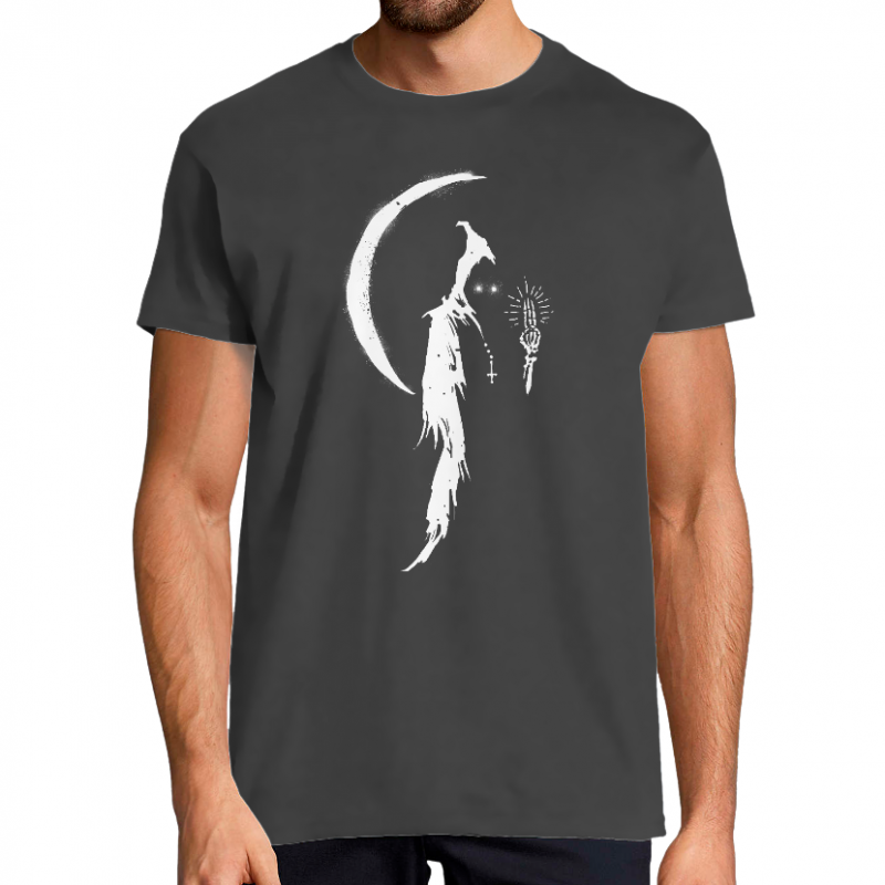 Face T-SHIRT NOIR HOMME - WISDOM