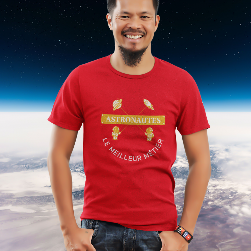 T-SHIRT ASTRONAUTES LE MEILLEUR MÉTIER POUR HOMME