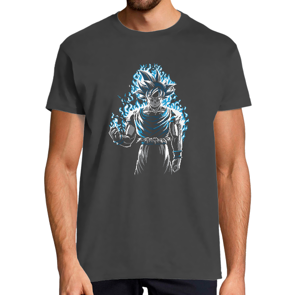 T-SHIRT DRAGON BALL GOKU GOD POWER HOMME