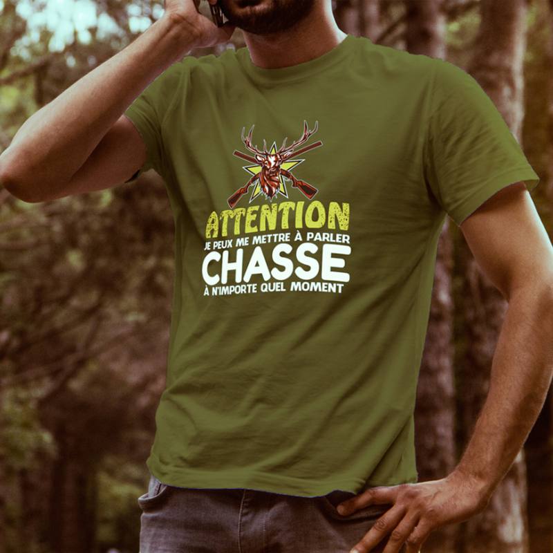 Tshirt humour Parler Chasse et Cerf