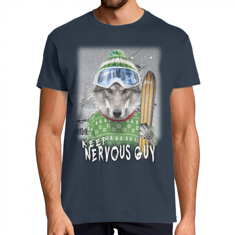 KEEP NERVOUS GUY - T-SHIRT HOMME