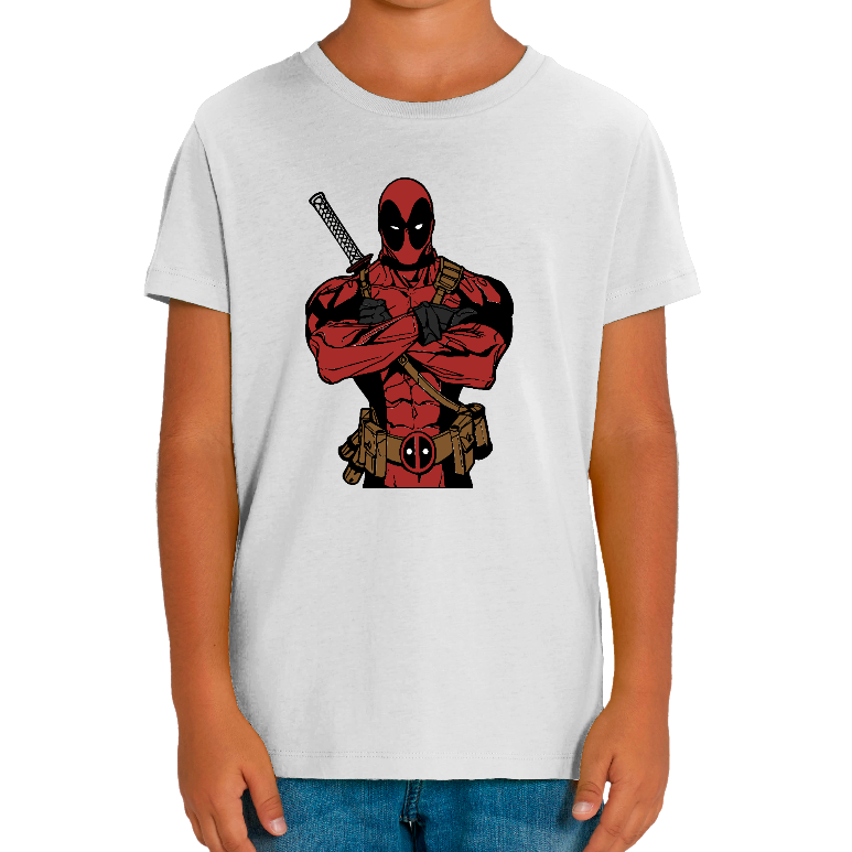 T-SHIRT STRONG DEADPOOL ENFANT