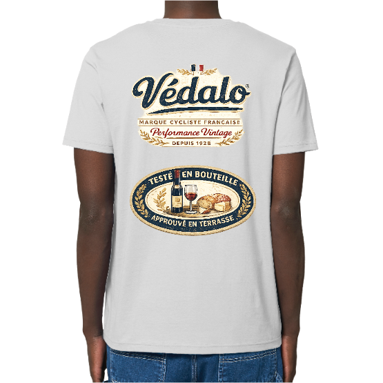 T-shirt Bio Homme Védalo – Testé en bouteille, Approuvé en terrasse
