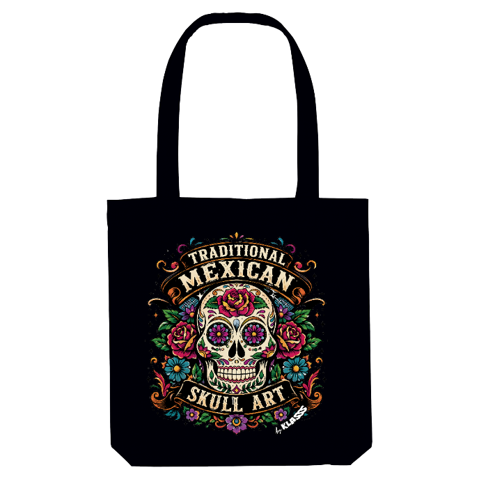 TOTE BAG KLASSS VINTAGE "TRADITIONAL MEXICAN SKULL ART"