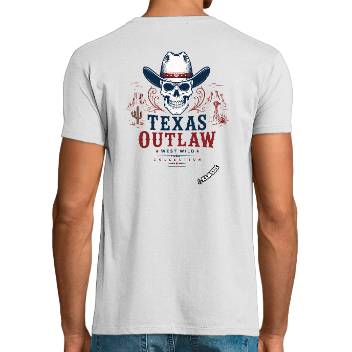 T-shirt Homme REGENT FIT KLASSS "TEXAS OUTLAW West Wild Collection" col rond 