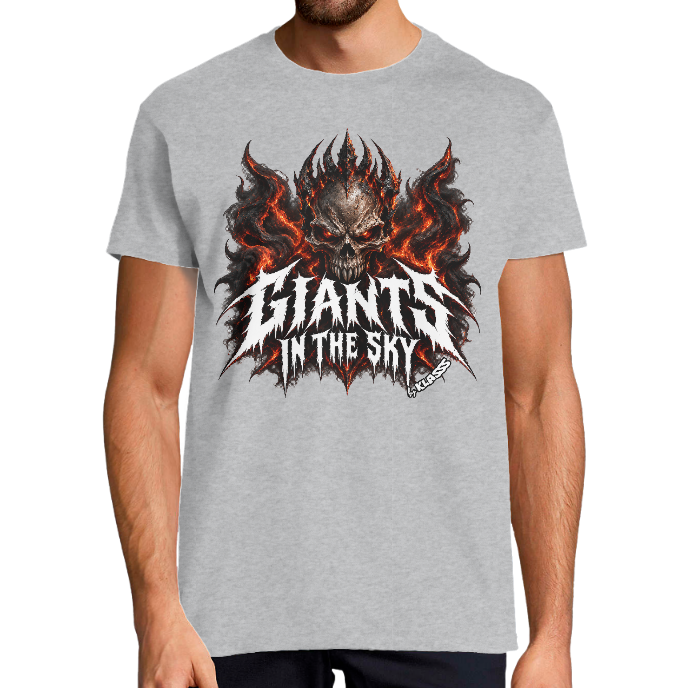 T-shirt Homme Metal KLASSS "GIANTS IN THE SKY" col rond, Style Rock 