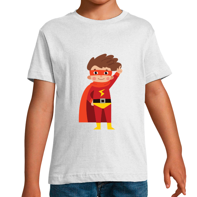 T-SHIRT SUPER-HÉROS ÉCLAIR GARÇON