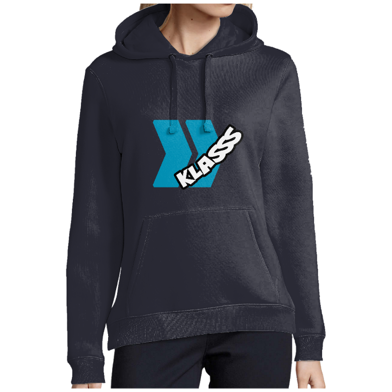 Sweatshirt femme capuche KLASSS "collection 2026", 280 g/m²
