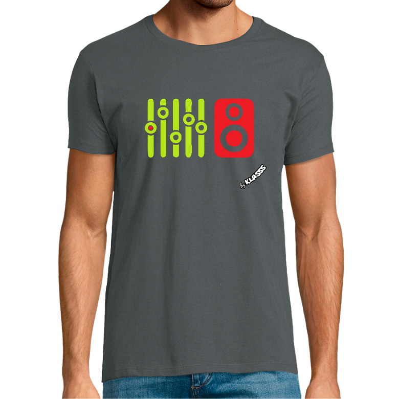 T-shirt Homme REGENT FIT KLASSS "DJ SET ELECTRO", col rond 150 gr