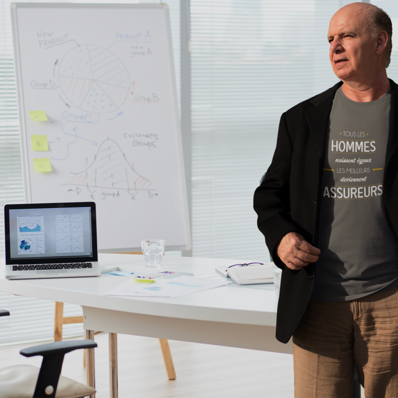 T-SHIRT MÉTIER LES MEILLEURS DEVIENNENT ASSUREURS