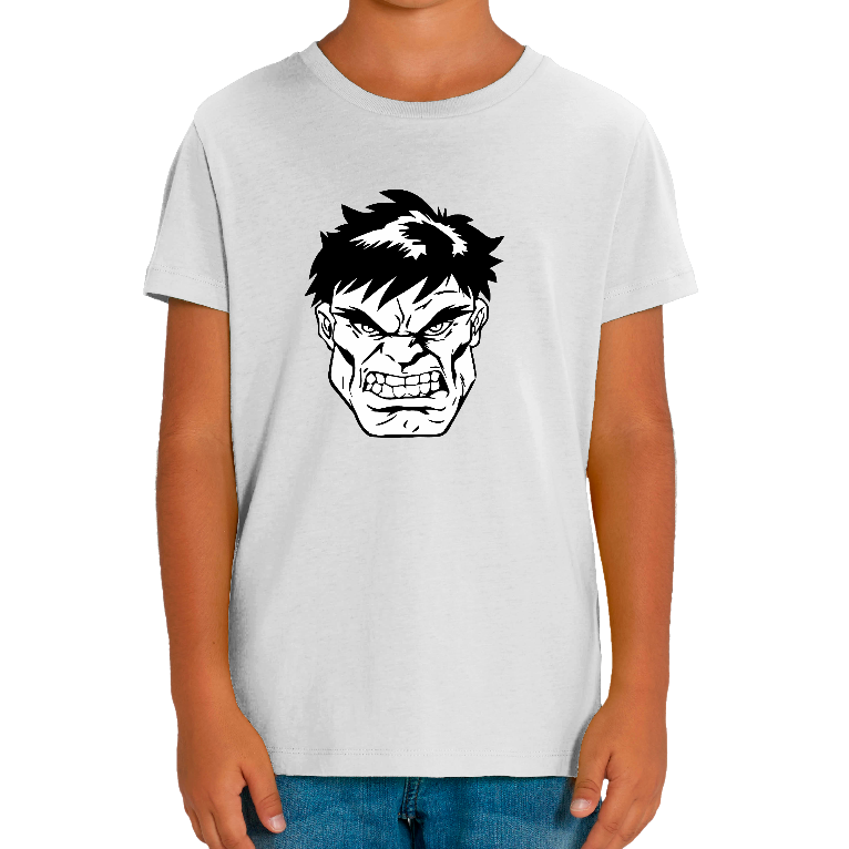 Face T-SHIRT VISAGE DE HULK ENFANT