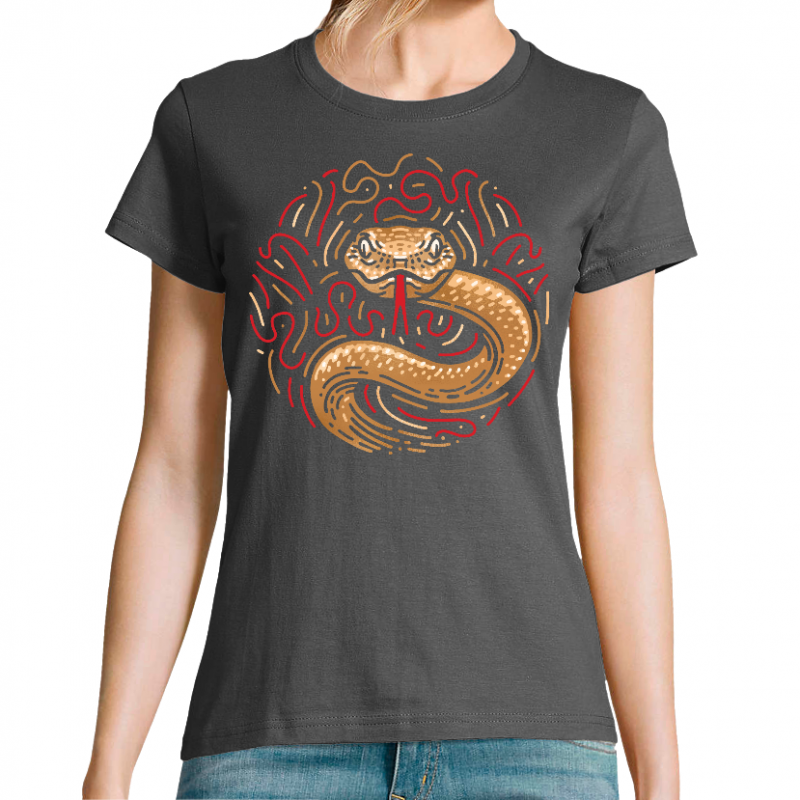 T-SHIRT FEMME - CHINESE SNAKE