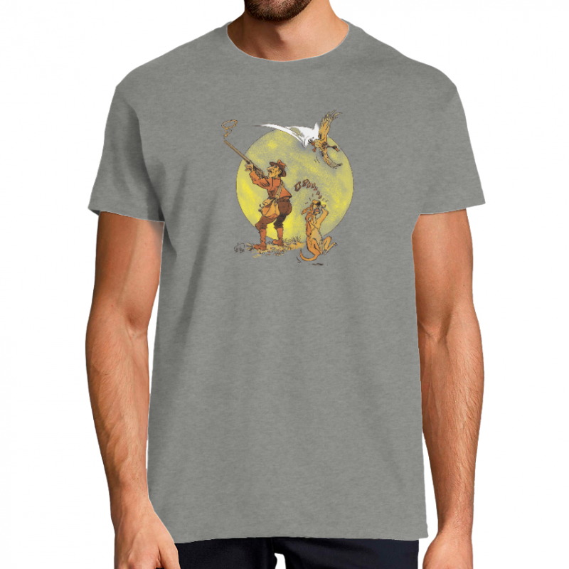 T-SHIRT CHASSEUR ET CHIEN