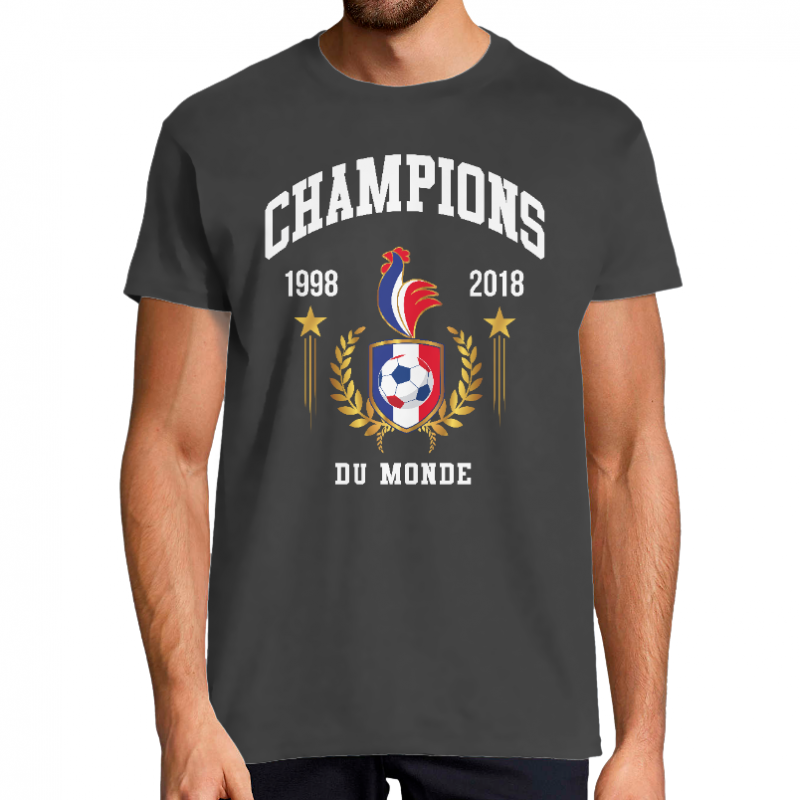 T-SHIRT CHAMPIONS DU MONDE 1998-2018