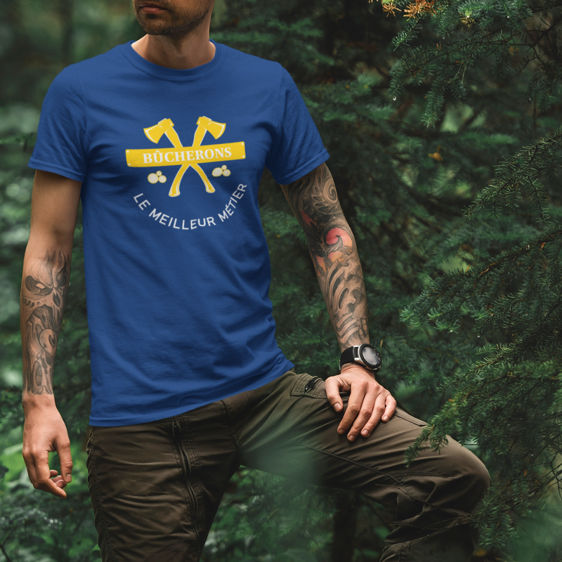 T-SHIRT BÛCHERONS LE MEILLEUR MÉTIER POUR HOMME