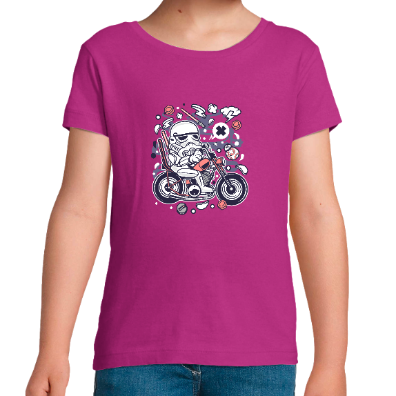 Face T-SHIRT TROOPER MOTARD FILLE