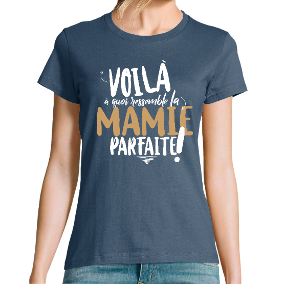 Face T-shirt Voila à Quoi Ressemble la mamie Parfaite