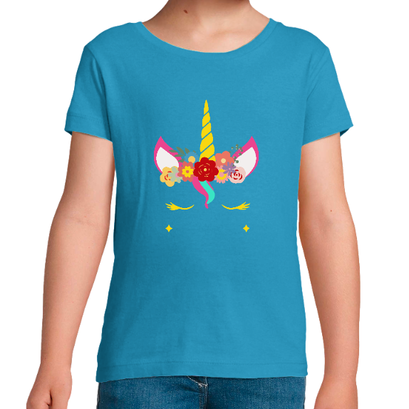 T-SHIRT CORNE DE LICORNE POUR FILLE