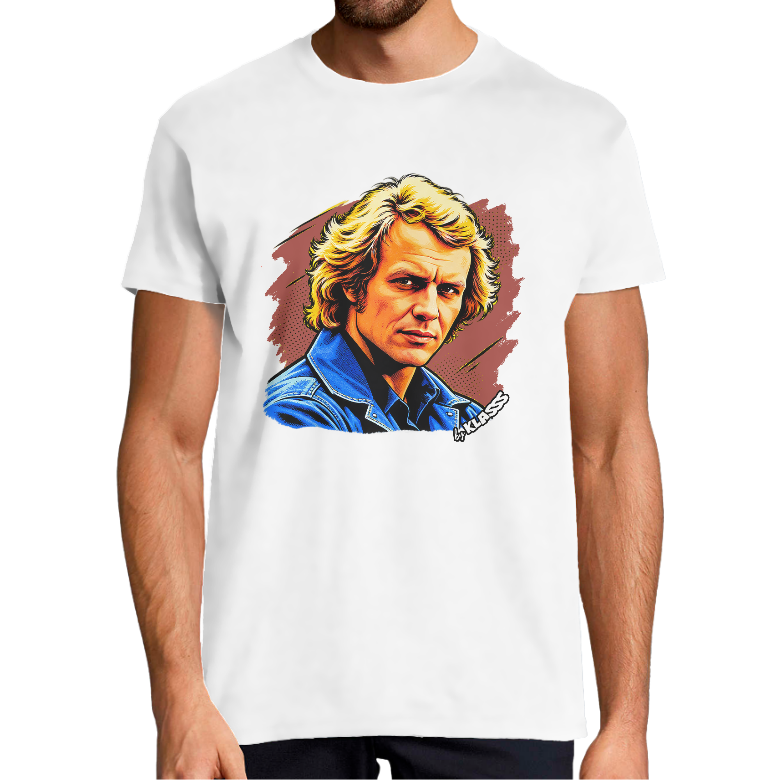 T-SHIRT HOMME KLASSS SERIE TV "Iconique HUTCH", col rond 150 gr