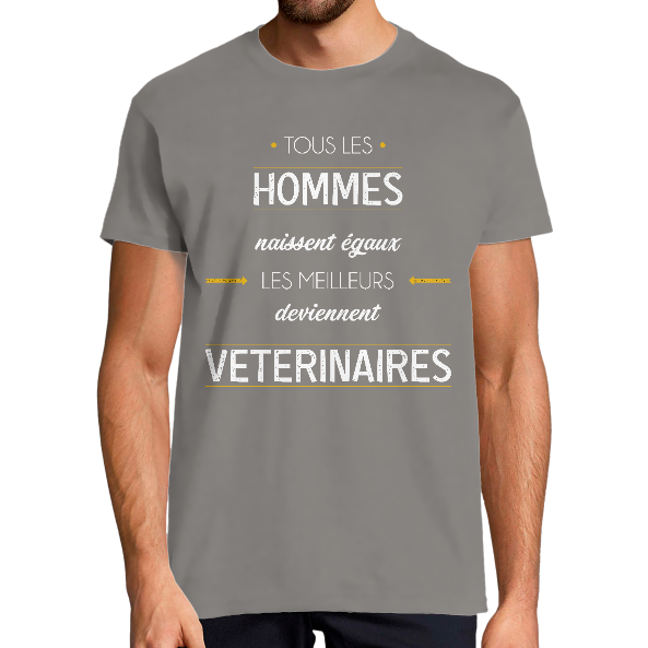 T-SHIRT MÉTIER LES MEILLEURS DEVIENNENT VÉTÉRINAIRES