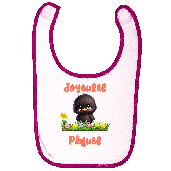 Bavoir bébé Joyeuses Pâques poussin  kawaii – bavoir Pâques mignon