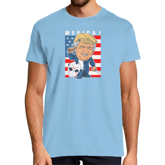 T-SHIRT JASON TRUMP HOMME Parodie humour pop culture horreur col rond