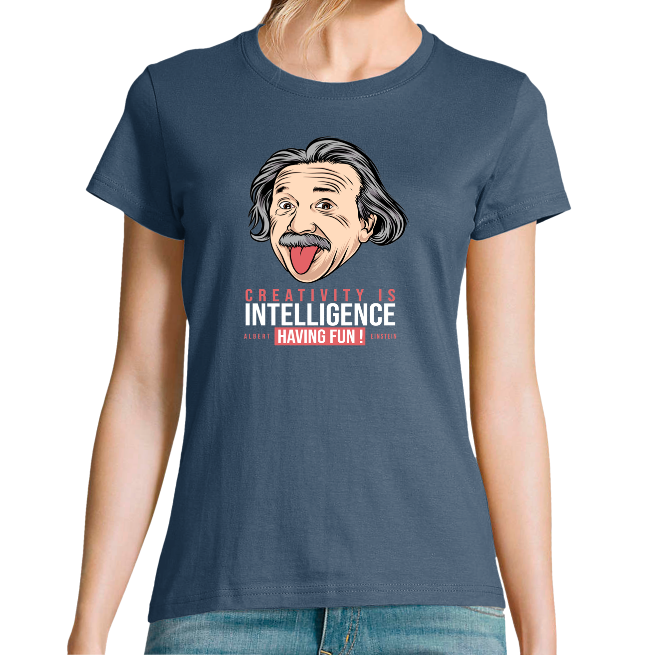 T-SHIRT EINSTEIN AND CREATIVITY FEMME