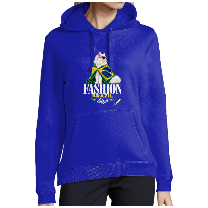 SWEAT FEMME KLASSS "CHAT FASHION BRAZIL Style" - Design Original et chic
