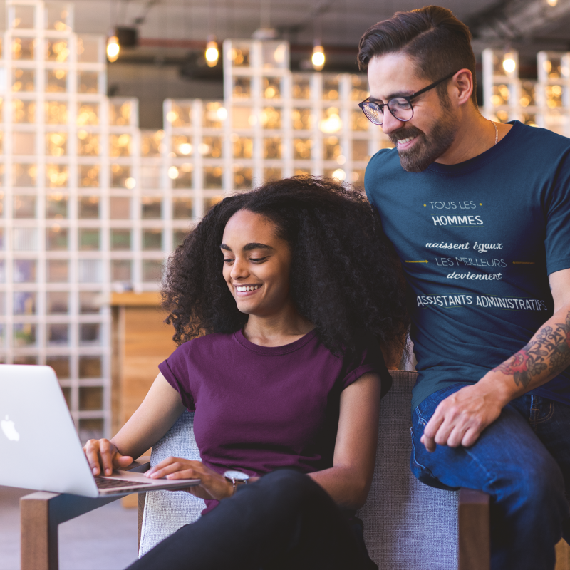 T-SHIRT MÉTIER LES MEILLEURS DEVIENNENT ASSISTANTS ADMINISTRATIFS