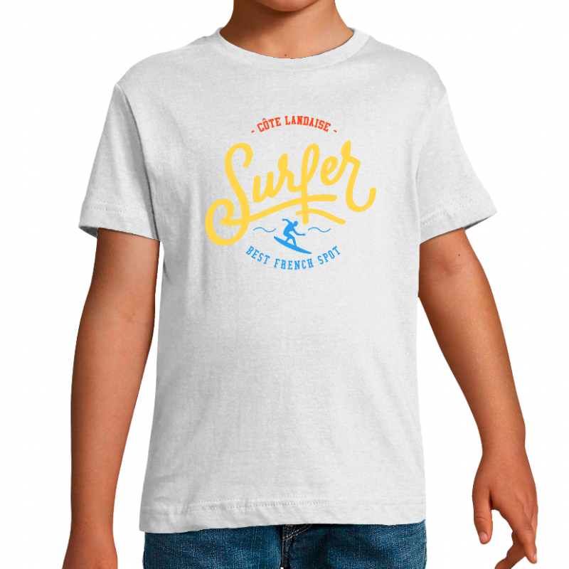 Face SURFER COTE LANDAISE - T-SHIRT ENFANT