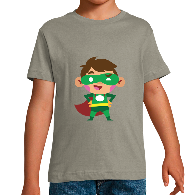 T-SHIRT SUPER-HÉROS MÉDAILLE GARÇON