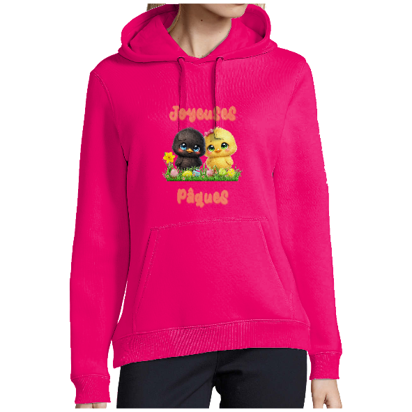  Sweat à capuche Joyeuses Pâques avec poussins kawaii – hoodie Pâques mignon