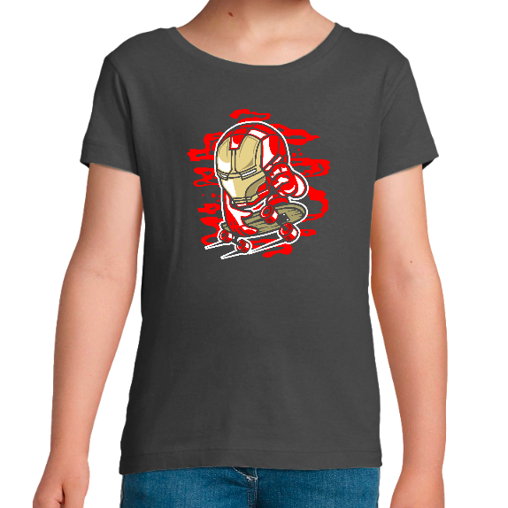 T-SHIRT IRON SKATER FILLE